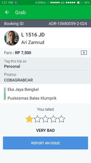 kecewa layanan grabcar