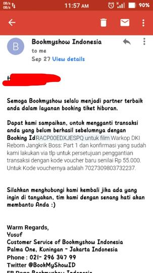 Pengalaman Tidak Menyenangkan Pesan Tiket di Bookmyshow