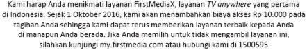 (LAGI) Trik FirstMedia Kabel TV Dengan "FIRSTMEDIAX" Berbayar
