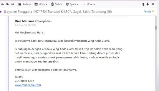 ISI SALDO GAGAL DAN TOKOPEDIA TIDAK ADA TINDAKAN / MENUNGGU DAN MENUNGGU