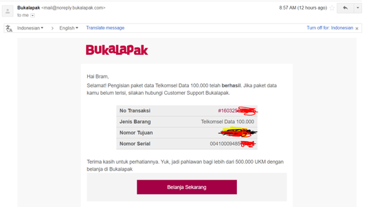 Jangan beli paket data di bukalapak kalo gamau ribet dan butuh cepat