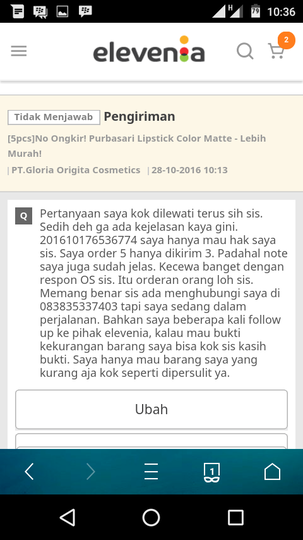 Kecewa dengan Gloria Origita Cosmetics (GOC)