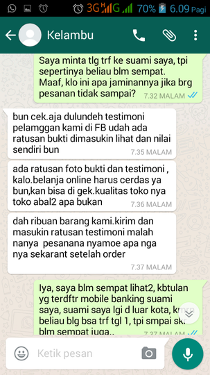 Pelayanan Sangat Mengecewakan "TRENDING OUTDOOR EQUIPMENT" (Online Shop di Facebook)
