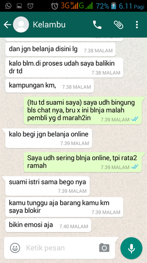 Pelayanan Sangat Mengecewakan "TRENDING OUTDOOR EQUIPMENT" (Online Shop di Facebook)