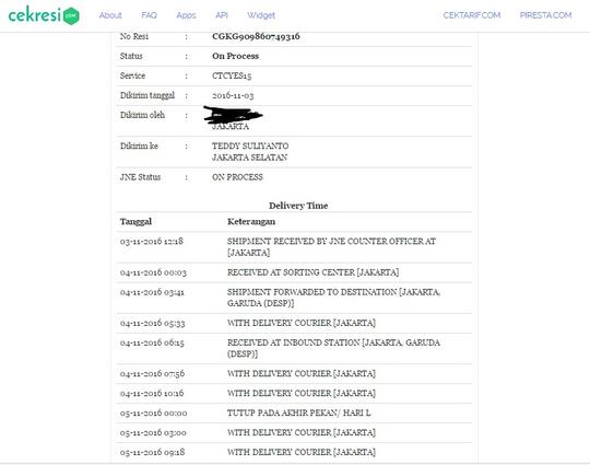 Pelayanan JNE YES Dalam Kota Jakarta Sangat Mengecewakan