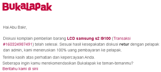 Surat terbuka buat bukalapak. Ane beli barang cacat malah dana diteruskan ke pelapak