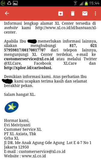 AROGANSINYA PEGAWAI XL CENTER LIPPO KARAWACI