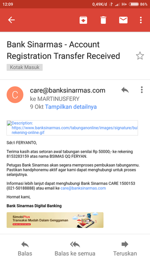 Kecewa dengan pelayanan bank sinarmas