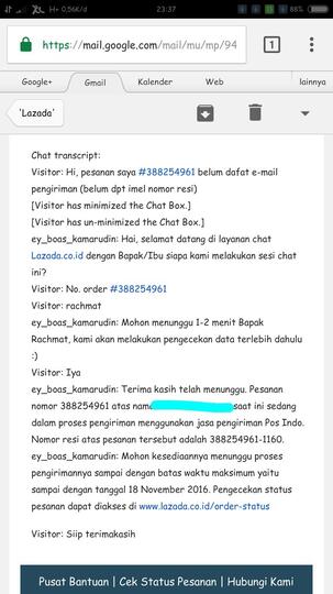 Lazada, Resi Invalid, Batas Estimasi Maksimal Barang Belum Tiba