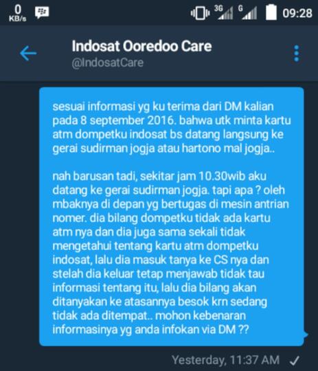 dompetku indosat dan cs yang plin plan