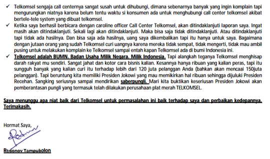 PETISI BPK. PRESIDEN JOKOWI : TELKOMSEL PUNGLI SISTEMATIS!!! MOHON DITINDAK