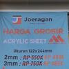 Toko acrylic lembaran Tangerang uk triplek 122x244 2mm Bening