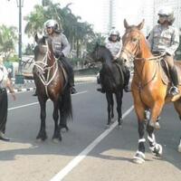 enam-kuda-polisi-ikut-patroli-di-sekitar-kpu