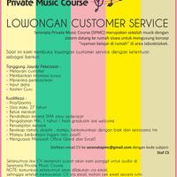 lowongan-staf-customer-service-sekolah-musik-di-cibubur