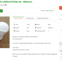 lampu-led-philips-putih-9-watt-rp-53000
