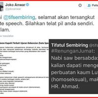 edan--tifatul-kutip-hadits-nabi-soal-lgbt-joko-anwar-tuduh-quothate-speechquot