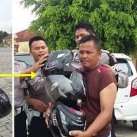 maling-koplak-nyolong-helm-di-kantor-polisi-ngakak