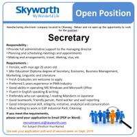 info-lowongan-perkerjaan-secretary-to-director