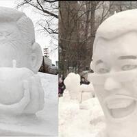 festival-salju-sapporo-jepang-tampilkan-wajah-trump-dan-pico-taro--ppap