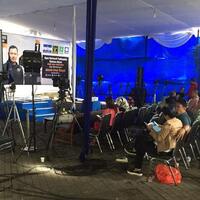 nobar-quick-count-di-posko-agus---sylvi-sepi-tv-dimatikan