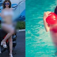 doan-thi-huong-pernah-berpose-pakai-bikini-bunga-putih-dalam-motor-show