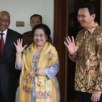 ahok-dampingi-megawati-sambut-kedatangan-presiden-afrika-selatan