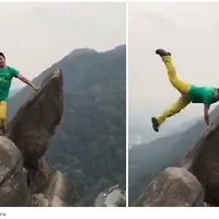 lagi-asik-foto-tiba-tiba-orang-ini-jatuh-dari-tebing