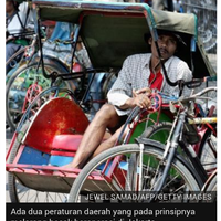 becak-di-jakarta-dan--kontrak-politik--gubernur-anies-baswedan