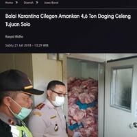 balai-karantina-cilegon-amankan-46-ton-daging-celeng-tujuan-solo