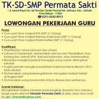 bekasi-guru-loker-guru-ipa-mat-bind-di-smp-permata-sakti-jatiasih