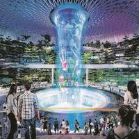 air-terjun-indoor-terbesar-di-dunia--jewel-changi-airport--akan-dibuka-bulan-depan