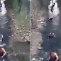 nekat-tawuran-para-remaja-ini-dihukum-berguling-di-saluran-pembuangan-air