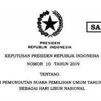pemerintah-keluarkan-keppres-libur-nasional-17-april-2019