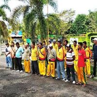 atasi-sampah-saat-lebaran-dlh-kobar-gelar-apel-dengan-petugas-kebersihan