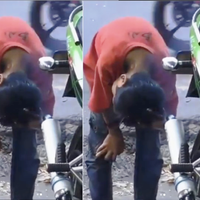viral-bocah-yang-menggunakan-asap-knalpot-motor-untuk-pengering-rambut