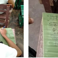 tak-mampu-membeli-buku-tulis-siswa-ini-menulis-di-atas-daun-pisang-netizen-terharu
