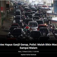 ganjil-genap-dicabut-polisi-kendaraan-meningkat-macet-sampai-malam