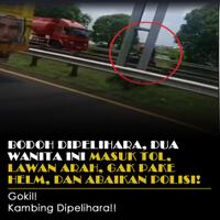 bodoh-kuadrat-dua-remaja-wanita-ini-masuk-tol-lawan-arah-dan-gak-pake-helm