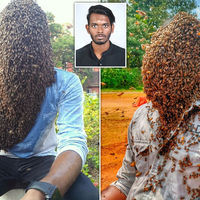 gokil-pria-india-ini-rela-dikerubungi-60000-lebah-di-wajahnya