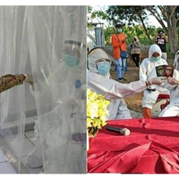pernikahan-mempelai-pria-positif-covid-19-kedua-pengantin-terpisah-5-meter