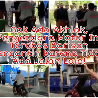 gokils-pengendara-motor-ini-terobos-tenda-pengantin-dengan-santai-tak-bersalah