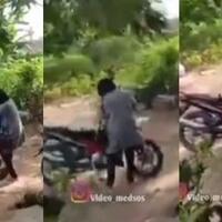 emak-emak-ngomel-motor-mogoknya-direkam--meledak--kejar-perekam-pakai-balok