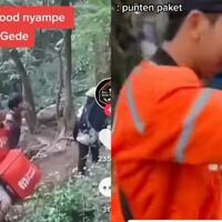 totalitas-kerja-kurir-antar-makan-sampai-ke-puncak-gunung-gede