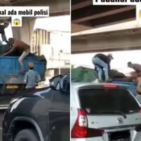 bajing-loncat-gasak-muatan-truk-di-tj-priok-mobil-polisi-jadi-sasaran-netizen