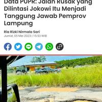 cek-jalan-rusak-di-lampung-selatan-mobil-jokowi--nyangkut--di-lubang