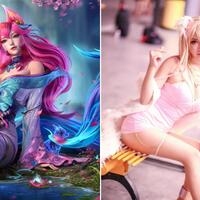 cosplay-ahri-dari-league-of-legends-dalam-versi-dress-pink-yang-cantik