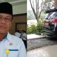 kadispora-lubuklinggau-syok-mobil-dinasnya-direkam-tukang-saat-lewat-jalan-cor-basah