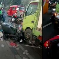 sempat-ngamuk-ditegur-youtuber-kini-7-pemotor-tertabrak-truk-usai-lawan-arah