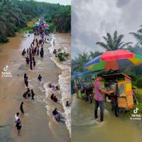 cuma-di-62-banjir-jadi-objek-wisata-air-pedagang-jajanan-berdatangan