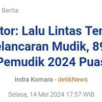 indikator-politik-indonesia-survei-masyarakat-puas-strategi-polri-di-mudik-2024